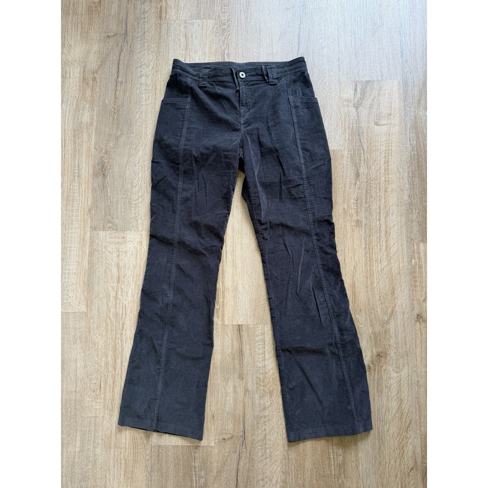 KUHL Lydia Cord Stretch Wide Leg Gray Pants Womens 8 Reg Corduroy